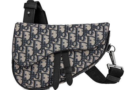 Saddle Bag Beige and Black Dior Oblique Jacquard 